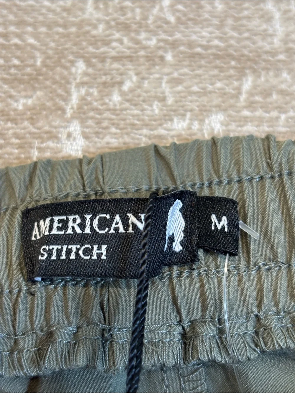 American Stitch Nylon Cargo Pants Olive Green Medium NWT Techwear Gorpcore